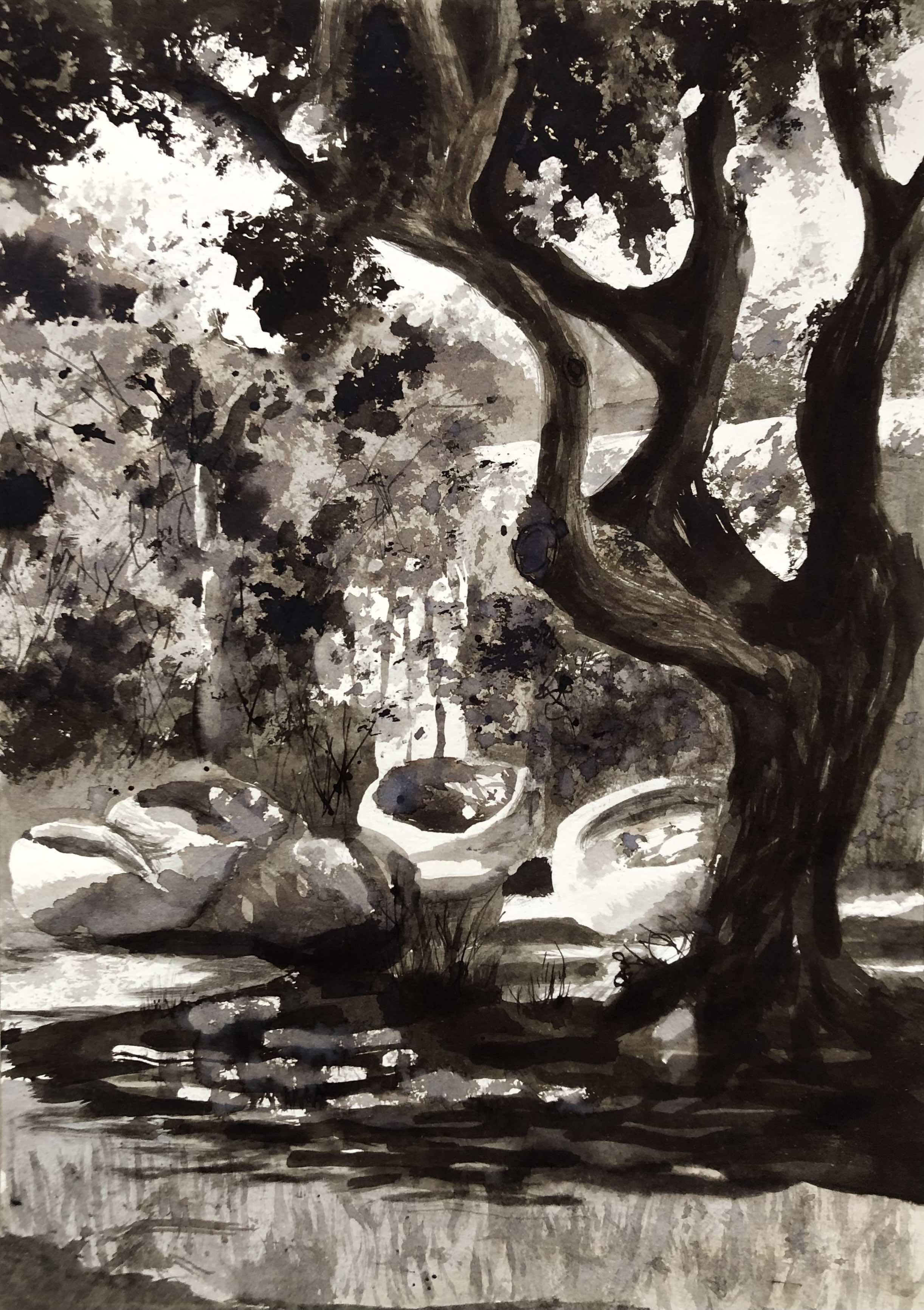 Ink Trees 1 by Cornelle Ellis